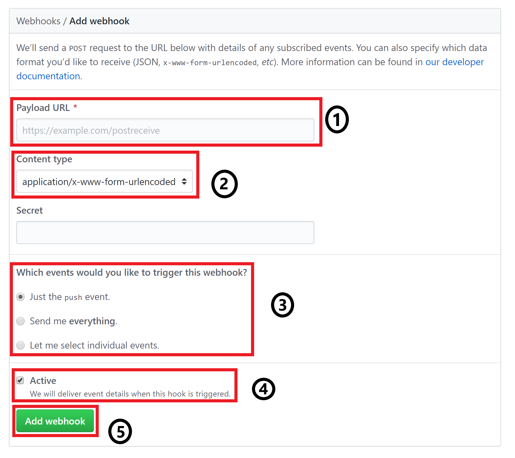 Configure Webhook Options